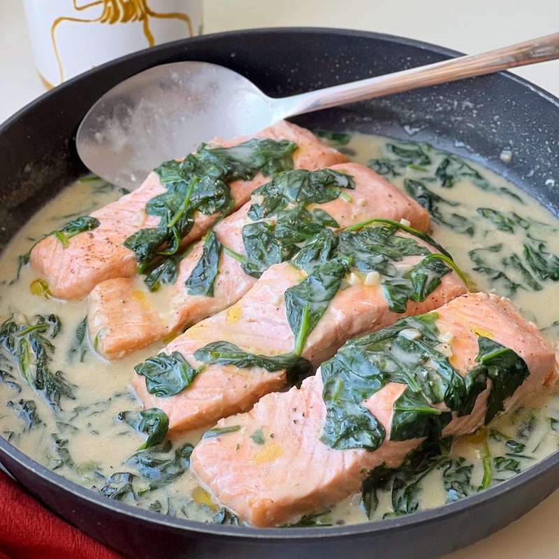 SALMÓN CON ESPINACAS